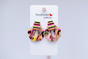 Boucles d'oreilles Rayées multicolor