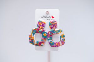 Boucles d'oreilles couleurs florales