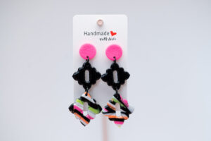 Boucles d'oreilles pendantes colorés