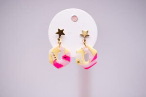 Boucles d'oreilles hexagonale