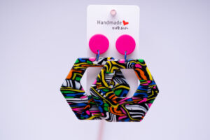 Boucles d'oreilles hexagonales