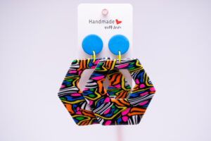 Boucles d'oreilles hexagonales