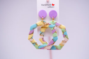 Boucles d'oreilles hexagonales