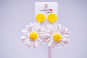 Boucles d'oreilles marguerites