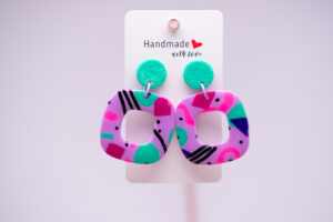 Boucles d'oreilles carrées
