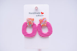 Boucles d'oreilles double texture