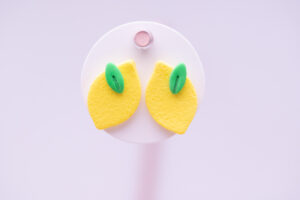 Boucles d'oreilles enfant citron