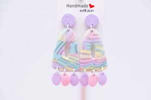 Boucles d'oreilles pampilles pastel