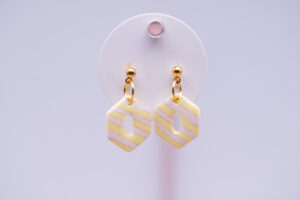 Boucles d'oreilles enfant losange pastel